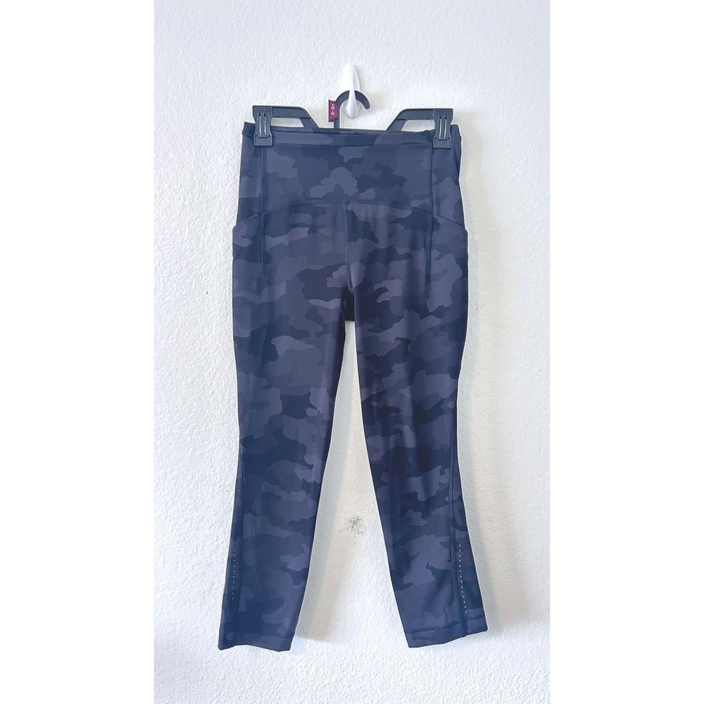 Lululemon Swift Speed High-Rise Crop 21" Camo Leggings Deep Coal Multi Size 4